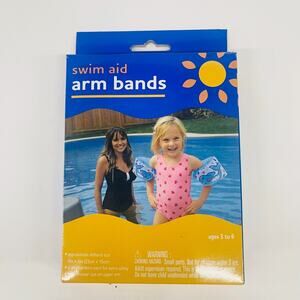 Swim Aid Armbands Inflatable Water Safety Training Arm Bands, Shark Design 3-6yo
